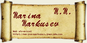 Marina Markušev vizit kartica